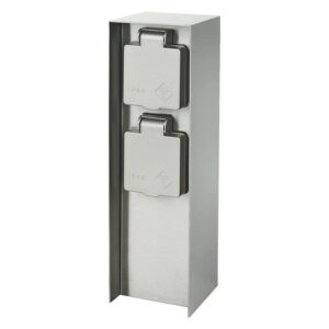 Borne d'alimentation extérieure 2 x 2P+T 230 V IP44 inox - Philips - 336436