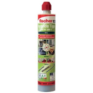 Résine hybride de scellement bicomposant sans styrène FIS HT ATE Option 7 ton gris cartouche 300ml - FISCHER - 602890