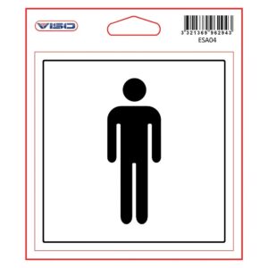 Étiquettes signalétiques adhésives - 115 x 115 mm - Toilettes Hommes - VISO - 116090