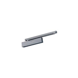 Ferme porte en applique avec bras GR 500 BC/DC avec frein à l'ouverture et retardement à la femeture coloris argent - GROOM - 383993