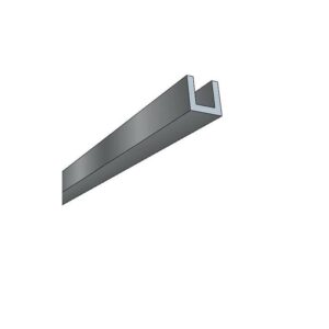 Profil U aluminium, 10x10x10x2 mm, satiné argent, longueur 3 m - Atrius - 654788