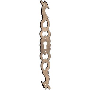 Entrée coq en zamak - à droite - finition laiton vieilli - 145 x 17 mm - CADAP - 624507