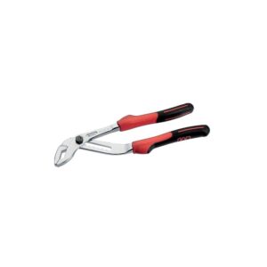 Pince multiprise bi-matière chromée et polie à branches superposées avec clip inox FME 209-25B-FME - SAM outillage - 214839