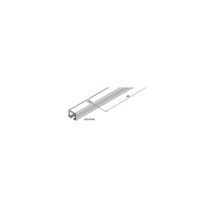 Rail de roulement simple Hawa Clipo 26/36 - aluminium anodisé - a encastrer - longueur 2500 mm - HAWA - 583535