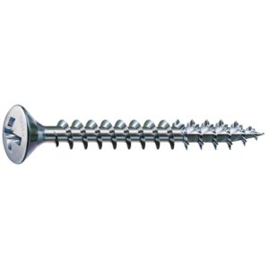 Vis à tête fraisée bombée Pozidriv Wirox Acier zingué blanc entièrement filetées 4x30 boîte de 1000 - SPAX - 589044