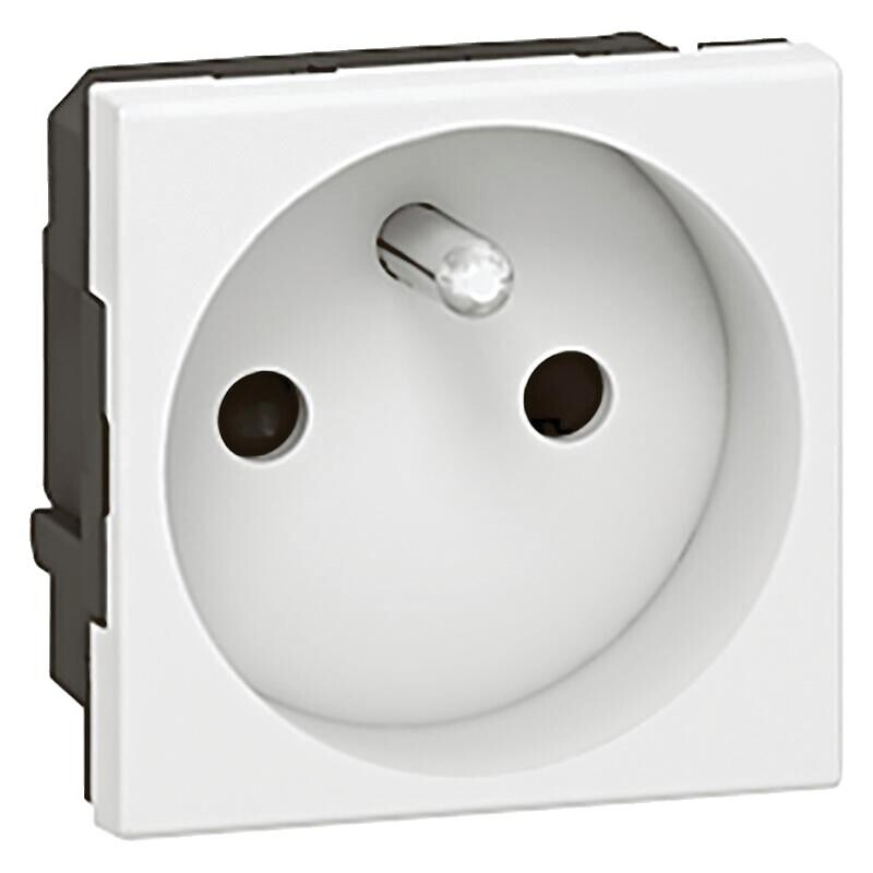 Prise programme Mosaic 2P+T droite 2 modules blanc - Legrand - 357708 – Image 2