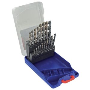 Foret métaux hss queue cylindrique TBX HSS-E5 4F coffret de 19 - TIVOLY - 282108