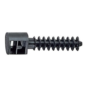 Embases noires à cheville Colson®, diamètre 10mm, écartement mural 13,5mm, pour colliers largeur 9mm boîte de 100 pièces - Legrand - 136481