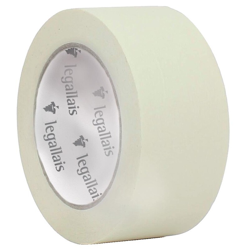 Adhésif de masquage Ar-Men papier semi crêpé chamois largeur 50 mm rouleau de 50 m - LEGALLAIS - 346508