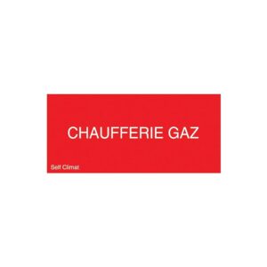 Panneau réglementaire "Chaufferie gaz" en PVC épaisseur 2 mm - CODITHERM - 772087