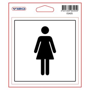 Étiquettes signalétiques adhésives - 115 x 115 mm - Toilettes Femmes - VISO - 116083