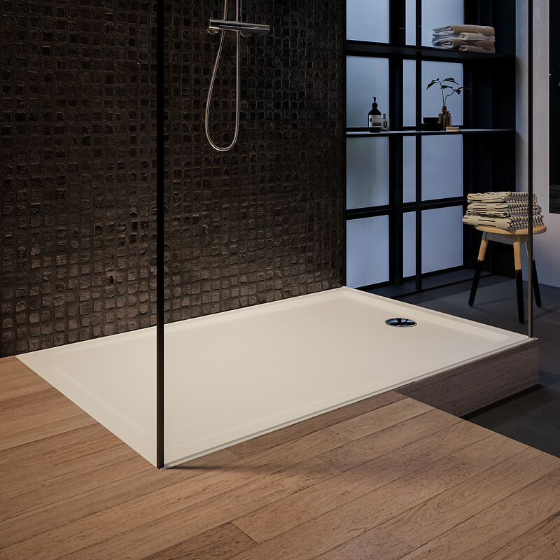 Receveur de douche céramique Cascade ultra-plat blanc brillant 120x90 cm - VITRA - 655448 – Image 4
