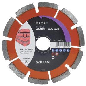 Disque diamant jante segmentée matériaux de construction Pro Joint SA diamètre 125 mm, épaisseur 4 mm, alésage 22,2 mm - SIDAMO - 565608