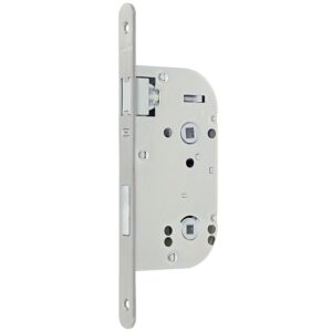 Serrure à larder à pêne magnétique coffre 145 mm entraxe 70 axe 40 mm carré de 7 mm réversible avec gâche condamnation - DOM - 569458
