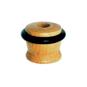 Butoir de sol parquet hêtre verni Ø 35 mm hauteur 27 mm bourrelet noir avec vis - CIVIC - 531392