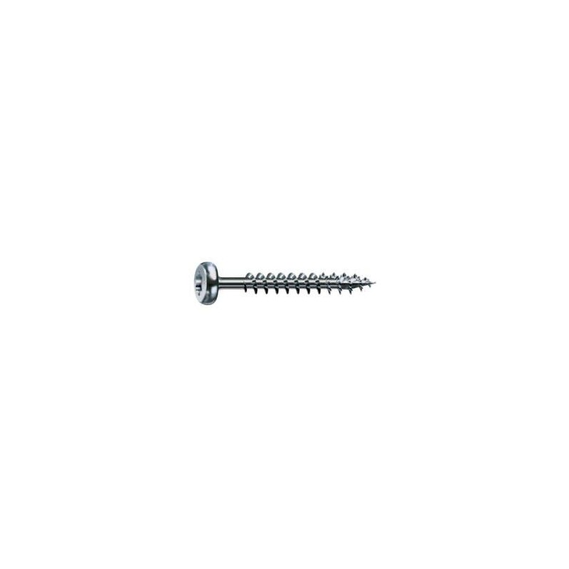 Vis à bois aggloméré tête ronde empreinte torx T30 revêtement Wirox partiellement filetée 6x80mm boîte de 200 pièces - SPAX - 643526