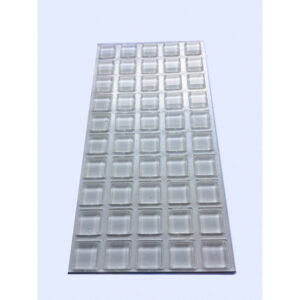 Butées autoadhésives anti-bruit Tibidy carré, 13 x 13 x 3 mm, translucide - LEGALLAIS - 613411