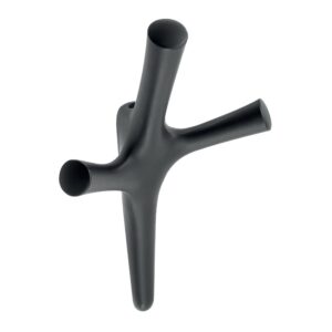 Patère acier Valencia - finition noir mat - SYNERCIA - 118302