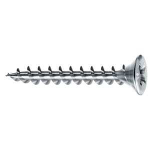 Vis pour profilés tête fraisée Phillips acier chromi blanc entièrement filetées Framex Pvc, Ø 4,3 mm, L 25 mm, 1000 pi - MUSTAD - 588680