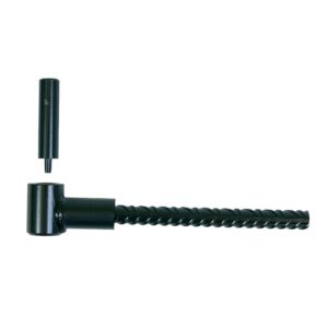 Gond volets doubles pour parpaing acier noir axe de Ø 14 mm tige fer à béton de Ø 12 x 165 mm en sachet de 2 - ING - 574514