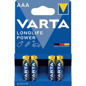 Pile alcaline Longlife Power AAA/LR03 x4 - VARTA - 622057