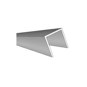 Profil U aluminium, 20x20x20x1,3 mm, satiné argent, longueur 3 m - Atrius - 654802