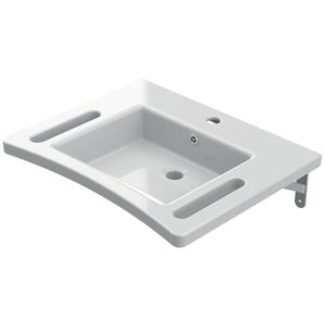 Vasque PMR de synthèse Onyx blanc 600 x 480 x 130 mm - AKW - 632059