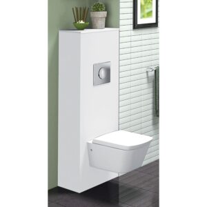 Meuble cache bâti-support blanc brillant - NEOVA - 454560