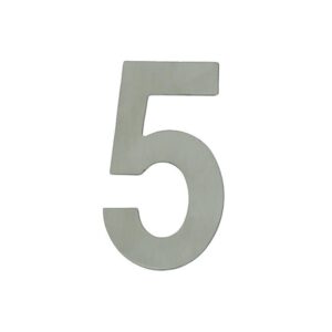Pictogramme inox Signy - dim. 75x44x2 - Chiffre 5 - LEGALLAIS - 152273