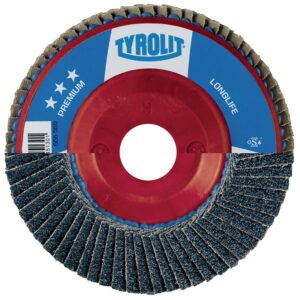 Disque à lamelles Longlife plat diamètre 125 mm grain 80 alésage 22,2 mm - TYROLIT - 602001