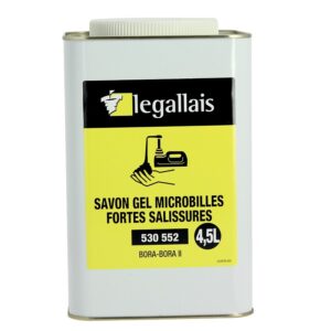 Savon gel à microbilles citronné pour forte salissures Bora-Bora II bidon de 4,5l sans pompe - LEGALLAIS - 530552