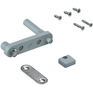 Accessoire de maintien de la porte pour boitier Push to Move Wing Line - à visser - version magnétique standard - gris - HETTICH - 625760