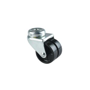 Roulette pivotante jumelée fixation à oeil bandage polyamide pour charges légères, diamètre 50 mm, charge 60 kg, type 2970 UOO - Tente - 258378