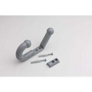 Patère double Parkid + pièce de fixation + visserie bois finition gris - WATTELEZ - 478074