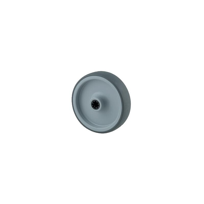 Roue polypropylène bandage caoutchouc thermoplastique type PRJ, diamètre 100 mm, alésage 12 mm, charge 80 kg - Tente - 258791