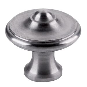 Bouton rond rustique Ø 34 mm acier finition fer poli - DUBOIS - 667457