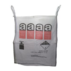 Sac à gravats BIG BAG pour déchets amiantés A01E 90x90x105cm polypropylène et sache PE interne cousue capacité 1000kg - SACHERIE DE PANTIN - 113906