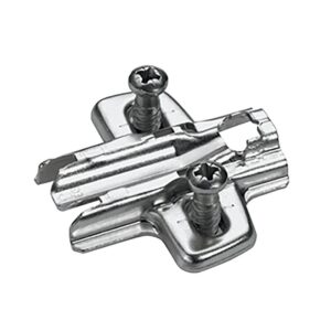 Embase cruciforme à visser Harpe II, avec vis euro prémontées, entraxe 32 mm, la plaque - Legallais by Hettich - 456177