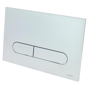 Plaque de commande Briand 02 double chromé mat pour bati Briand - LEGALLAIS - 543376