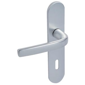 Béquille double sur plaque entraxe 165 mm ligne Logio aluminium anodisé argent clé I - VACHETTE ASSA ABLOY - 443374