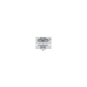 Boitier à visser 180° - 230° pour porte de 19mm entraxe 52mm finition nickelé - Selekta Pro 2000 - HETTICH - 495825