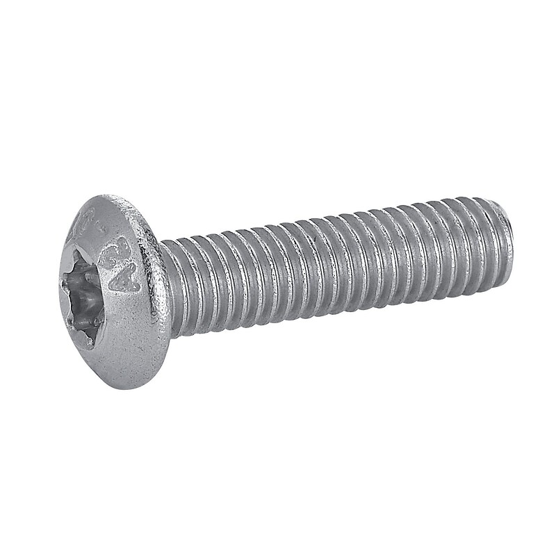 Vis métaux tête cylindrique bombée inox A2 entiérement filetée empreinte T20 4x20mm boîte de 200 pièces - ACTON - 263230