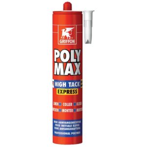 Mastic colle polymère POLYMAX®HIGH TACK EXPRESS blanc cartouche de 435g - GRIFFON - 637631