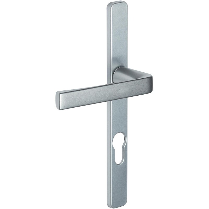 Ensemble sur plaques étroites entraxe 195 mm finition argent Clé I Kaza - VACHETTE ASSA ABLOY - 640683
