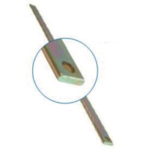 Tringle plate de crémone 16 x 4 mm longueur 130 cm coloris zingué blanc - TORBEL - 619857