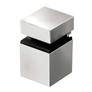 Clips carrés pour tablette GS02 - tablette épaisseur 6-20 mm - finition inox - SYNERCIA - 611409