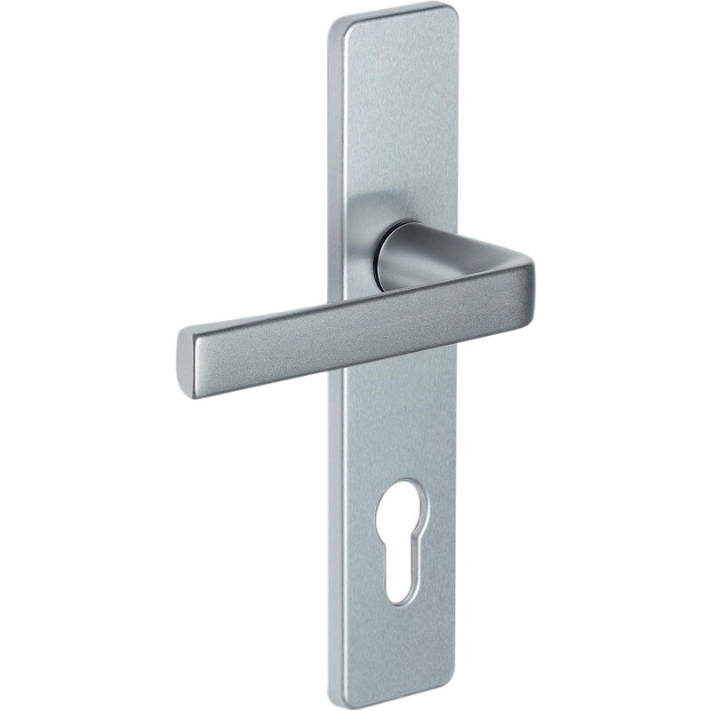 Béquille double sur plaque KAZA entraxe 165 mm BASALT noir mat clé L - VACHETTE ASSA ABLOY - 143369 – Image 2