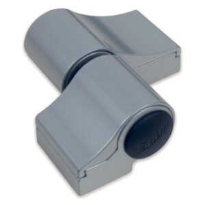 Paumelle en applique pour porte d'entrée type Loira+ 2 lames axe de rotation à 20 mm entraxe 67 mm sans fixation gris alu anodisé - FAPIM - 461490