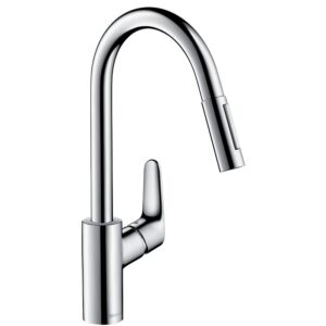 Mitigeur de cuisine à douchette extractible Focus - finition chromé - HANSGROHE - 450444