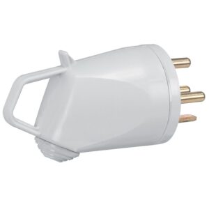 Fiche électrique mâle Plexo 32A 3P+N+T IP44/IK08 à poignée avec sortie latérale - gris - Legrand - 361719